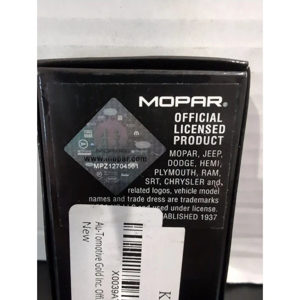 JEEP WRANGLER BLACK/CHROME TEARDROP KEY CHAIN RING OFFICIALLY LICENSED MOPAR NEW